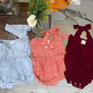 Stylish Kids One Piece Set - Blue, Pink, and Red